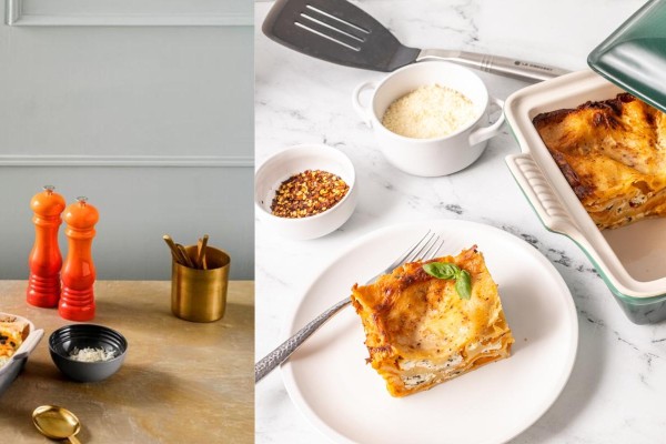 Ķirbju lazanja ar rikotu un salviju