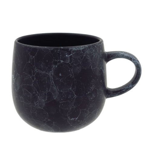 Кружка 430 мл, черный мрамор
