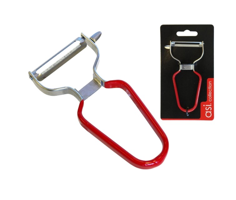 Peeler stainless steel + red PVC