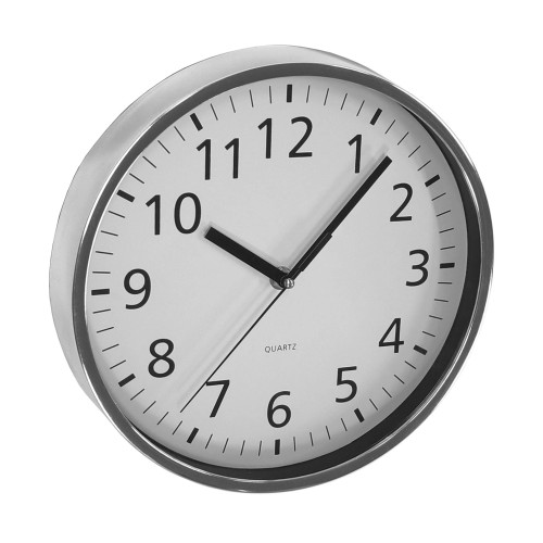Wall clock Ø25,5cm silver/chrome Wall clock Ø25,5cm silver/chrome