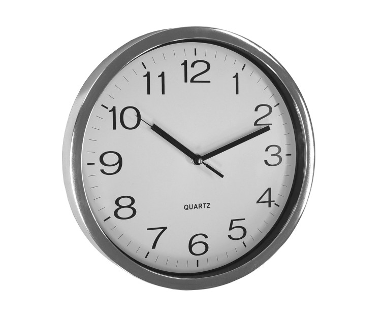 Wall clock Ø31cm silver/chrome