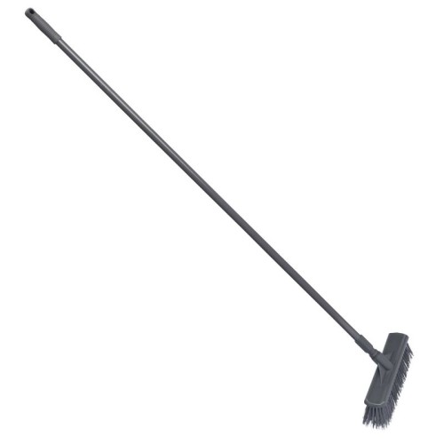 Outdoor brush with handle 34cm gray