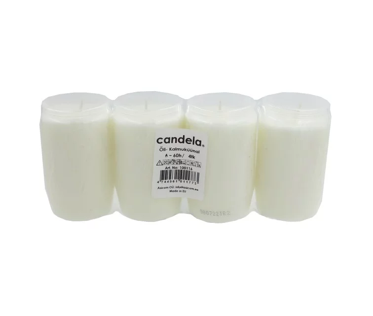 Grave candles oil set of 4, burning time ~60h, white Grave candles oil set of 4, burning time ~60h, white