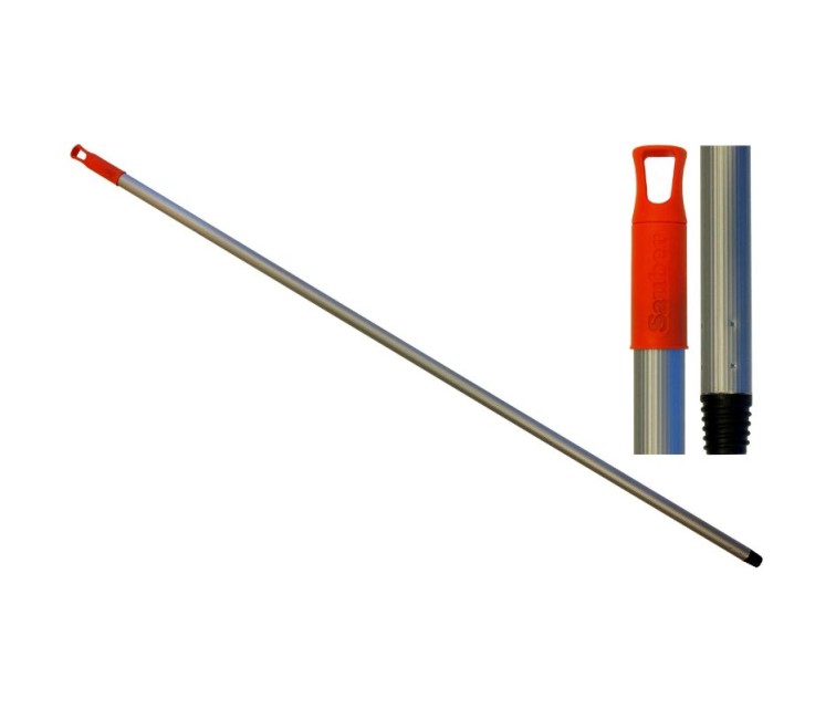 Brush handle 120cm grey/orange