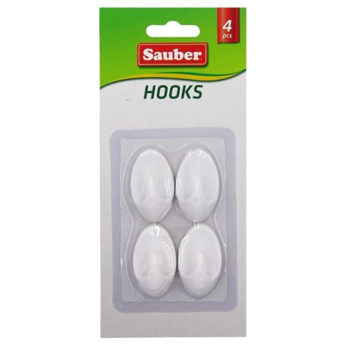 Hooks 4gb 2,3x4cm oval white Hooks 4gb 2,3x4cm oval white