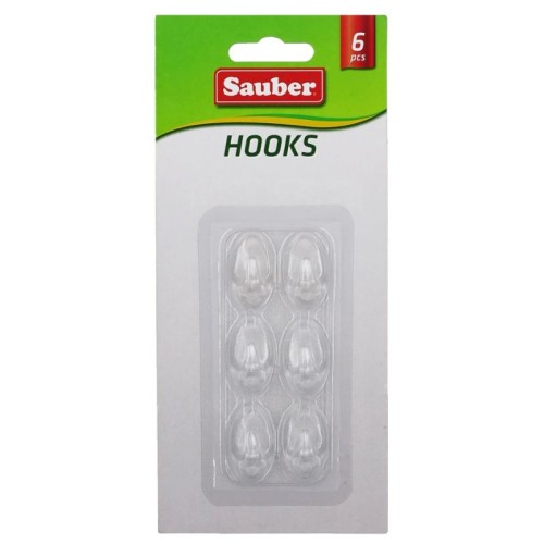 Hooks 6gb 1,5x2,5cm oval transparent Hooks 6gb 1,5x2,5cm oval transparent