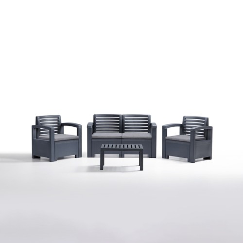 Dārza mēbeļu komplekts Set Nevada 2 pelēks