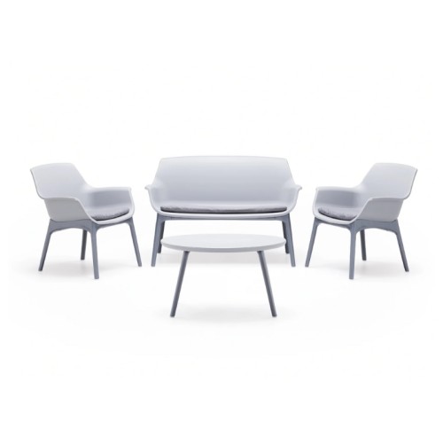 Aiamööbli komplekt Luxor Lounge Set valge/hall