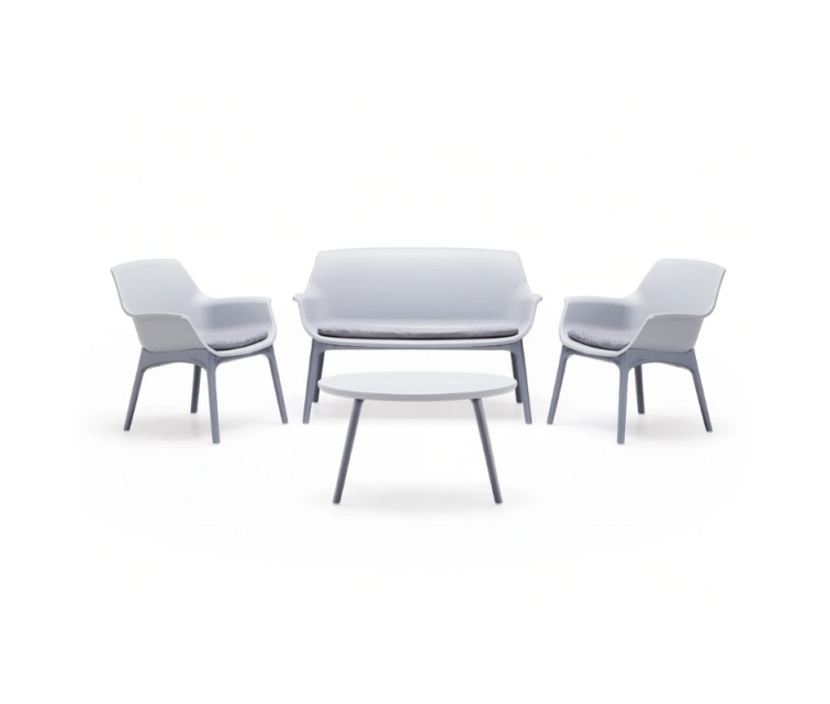 Aiamööbli komplekt Luxor Lounge Set valge/hall