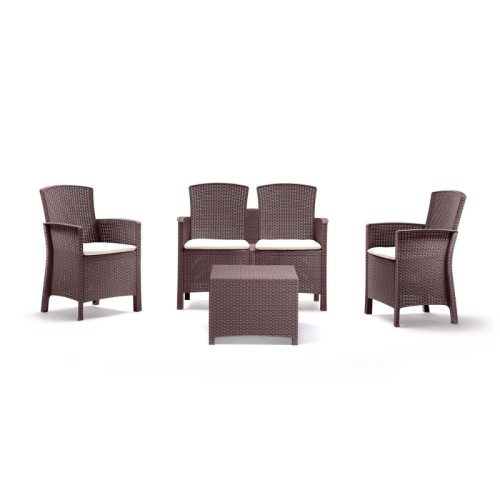 Dārza mēbeļu komplekts Set Lido 2 Storage brūns