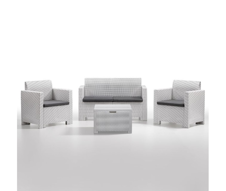 Garden furniture set Set Nebraska 2 white