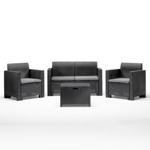 Dārza mēbeļu komplekts Set Nebraska 2 pelēks