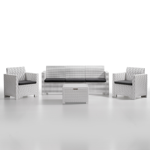 Garden furniture set Set Nebraska 3 white Garden furniture set Set Nebraska 3 white