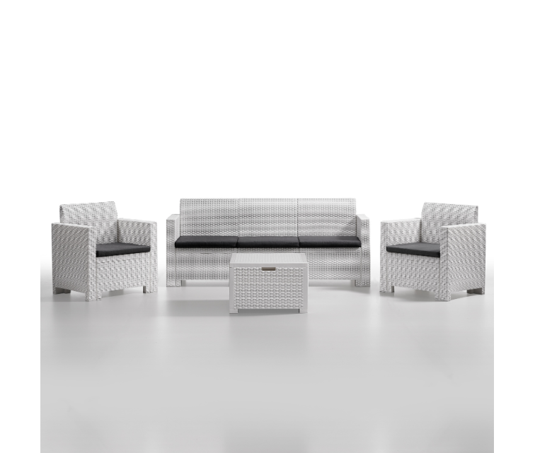 Garden furniture set Set Nebraska 3 white