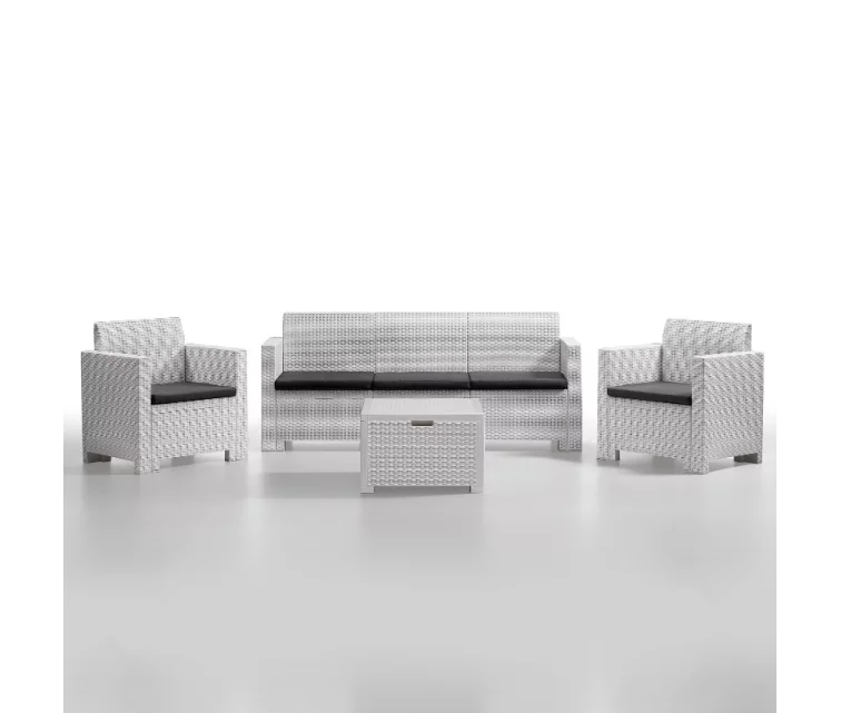 Garden furniture set Set Nebraska 3 white Garden furniture set Set Nebraska 3 white