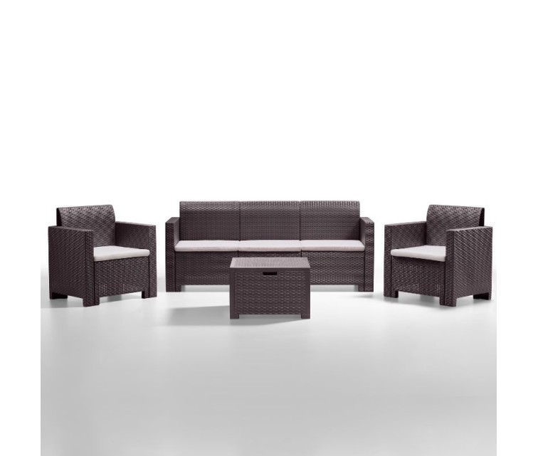 Garden furniture set Set Nebraska 3 brown