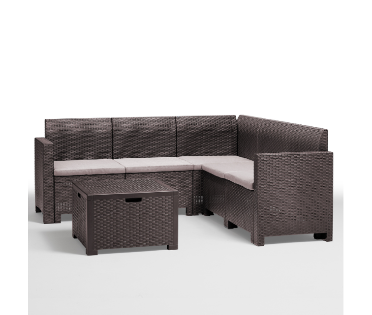 Garden furniture set Set Nebraska Corner brown