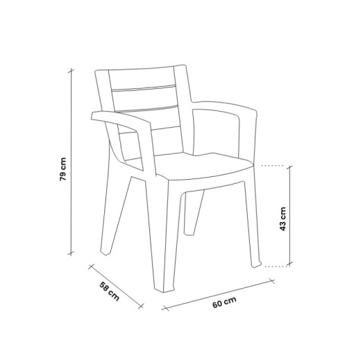 Sodo kėdė Emma juoda