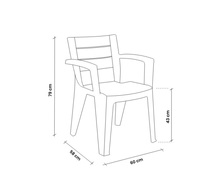 Sodo kėdė Emma juoda