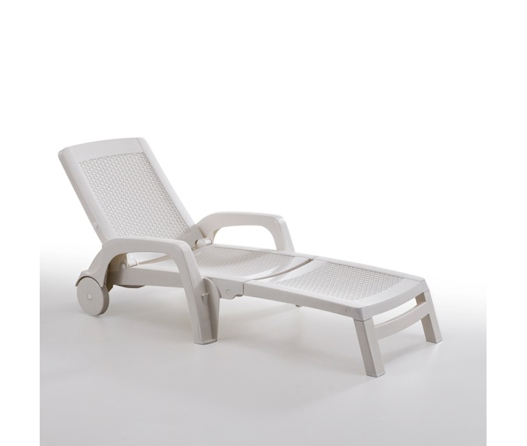 Sun lounger Miami white