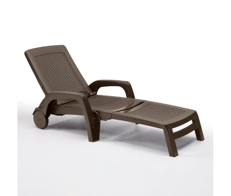 Sun lounger Miami brown