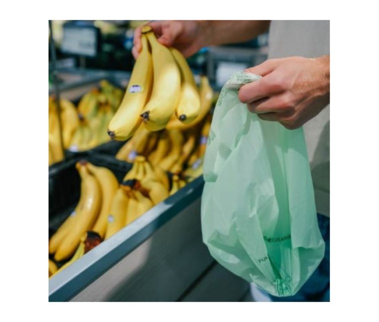 Maisiņi dārzeņiem un augļiem kompostējami BioBag (300 gab. rullī) 13mkr. 34x42cm zaļi