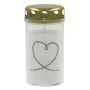 Grave candle with cap 5,6x11,5cm, burning time ~40h, white with mix print Grave candle with cap 5,6x11,5cm, burning time ~40h, white with mix print