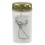 Grave candle with cap 5,6x11,5cm, burning time ~40h, white with mix print Grave candle with cap 5,6x11,5cm, burning time ~40h, white with mix print