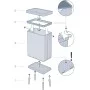 Prügikast ristkülikukujuline metalliseeritud Verto High 54L pärlroosa Prügikast ristkülikukujuline metalliseeritud Verto High 54L pärlroosa