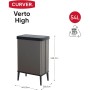 Atkritumu tvertne taisnstūrveida metalizēta Verto High 54L pērļu pelēkā krāsā Atkritumu tvertne taisnstūrveida metalizēta Verto High 54L pērļu pelēkā krāsā