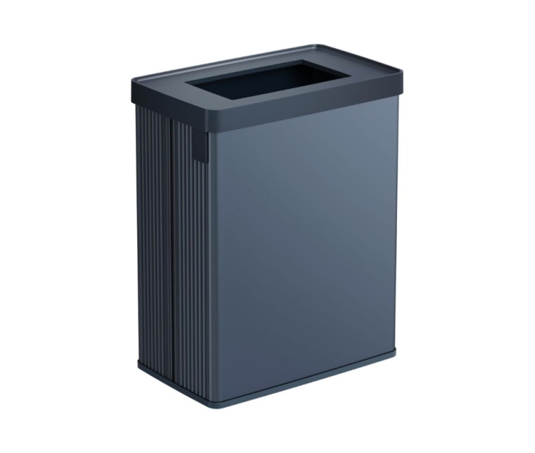 Rectangular metallized waste bin Verto Recycle 54L pearl blue Rectangular metallized waste bin Verto Recycle 54L pearl blue