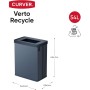 Rectangular metallized waste bin Verto Recycle 54L pearl blue Rectangular metallized waste bin Verto Recycle 54L pearl blue