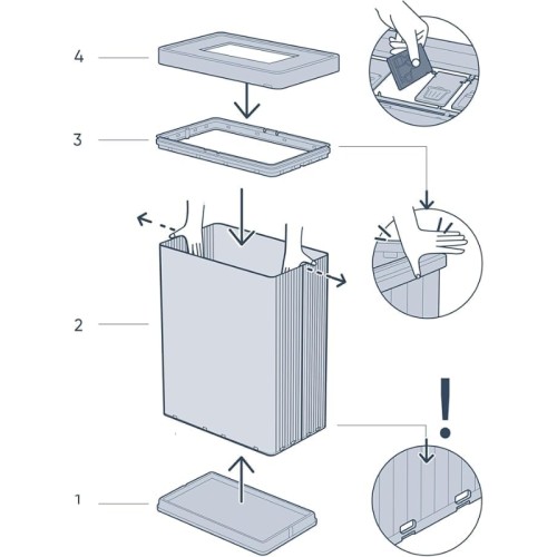 Atkritumu tvertne taisnstūrveida metalizēta Verto Recycle 54L pērļu rozā krāsā Atkritumu tvertne taisnstūrveida metalizēta Verto Recycle 54L pērļu rozā krāsā
