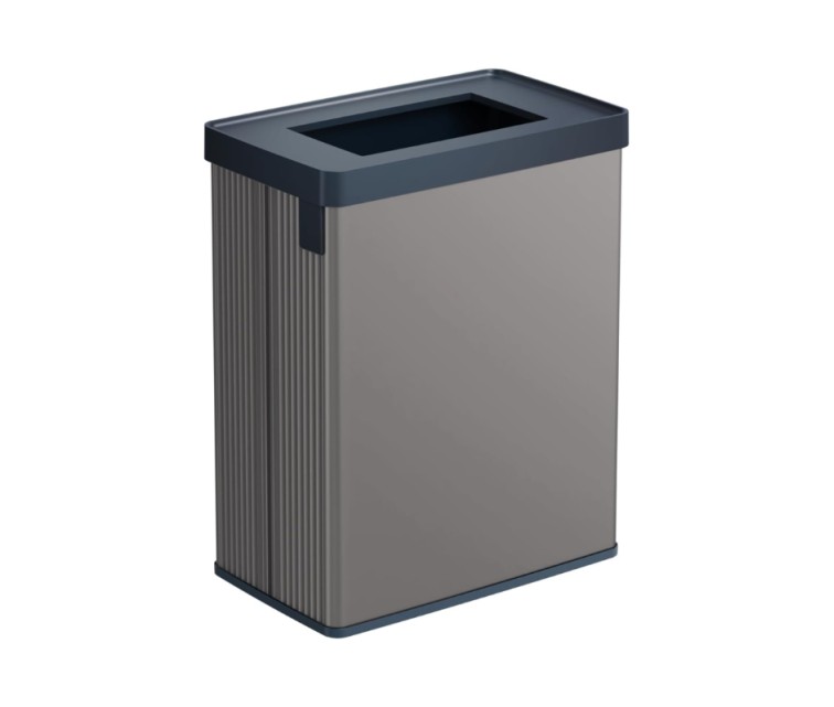 Atkritumu tvertne taisnstūrveida metalizēta Verto Recycle 54L pērļu pelēkā krāsā Atkritumu tvertne taisnstūrveida metalizēta Verto Recycle 54L pērļu pelēkā krāsā