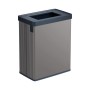 Atkritumu tvertne taisnstūrveida metalizēta Verto Recycle 54L pērļu pelēkā krāsā Atkritumu tvertne taisnstūrveida metalizēta Verto Recycle 54L pērļu pelēkā krāsā