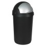 Bullet 50L black/silver waste bucket