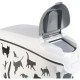 Trauks barības uzglabāšanai Love Pets Dogs 10kg 23L 23,2x49,7x50,3cm melni suņi Trauks barības uzglabāšanai Love Pets Dogs 10kg 23L 23,2x49,7x50,3cm melni suņi