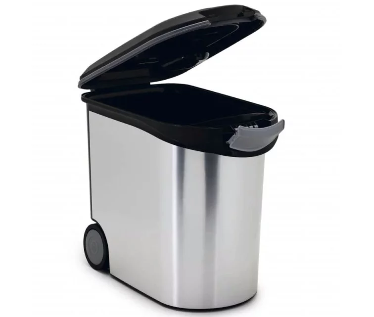 Trauks barības uzglabāšanai Pet Life 12kg 35L 49,3x27,8x40,3cm sudraba Trauks barības uzglabāšanai Pet Life 12kg 35L 49,3x27,8x40,3cm sudraba