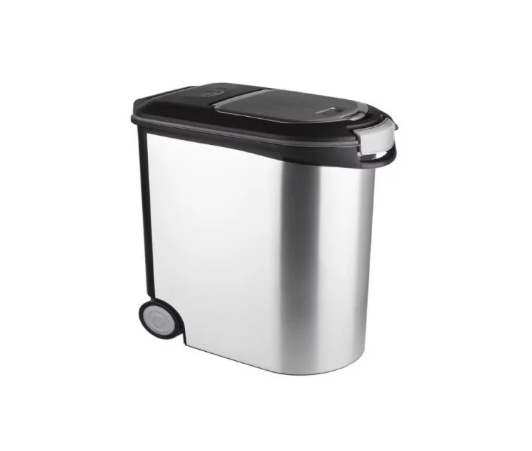 Trauks barības uzglabāšanai Pet Life 12kg 35L 49,3x27,8x40,3cm sudraba Trauks barības uzglabāšanai Pet Life 12kg 35L 49,3x27,8x40,3cm sudraba