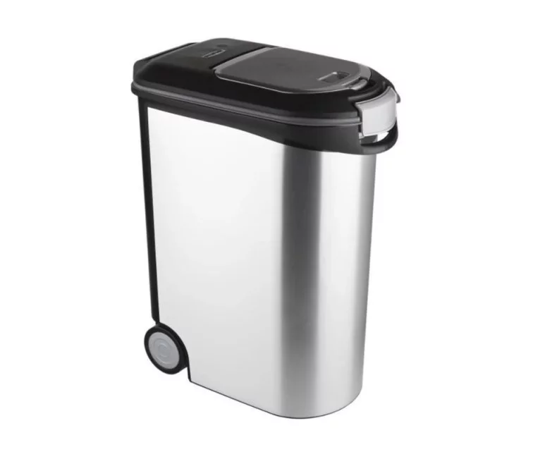 Trauks barības uzglabāšanai Pet Life 20kg 54L 49,3x27,8x60,5cm sudraba Trauks barības uzglabāšanai Pet Life 20kg 54L 49,3x27,8x60,5cm sudraba