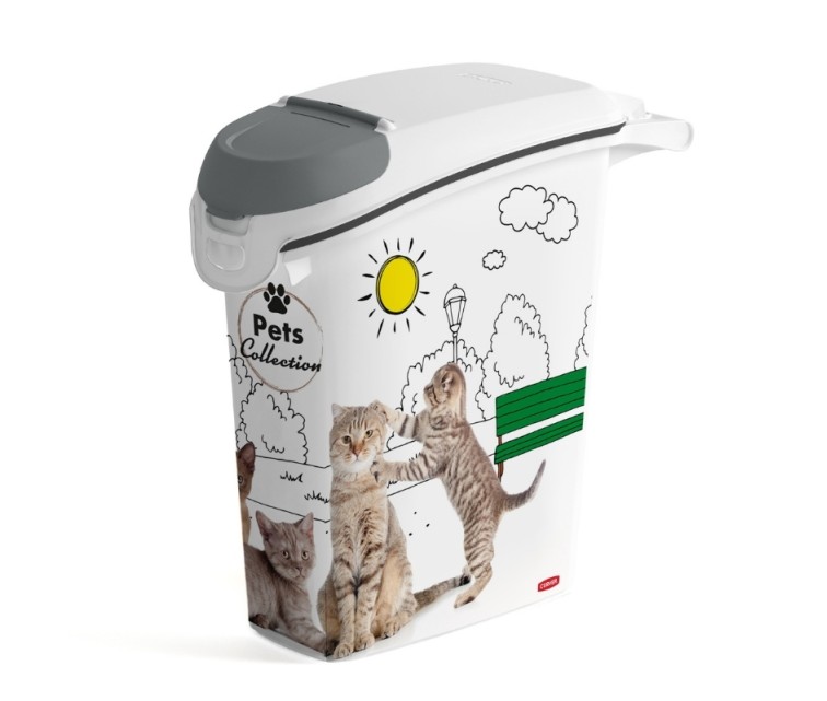 Trauks barības uzglabāšanai Pets Life Dogs 10kg 23L 23,2x49,7x50,3cm kaķis