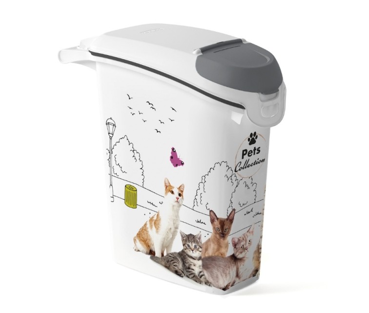 Trauks barības uzglabāšanai Pets Life Dogs 10kg 23L 23,2x49,7x50,3cm kaķis