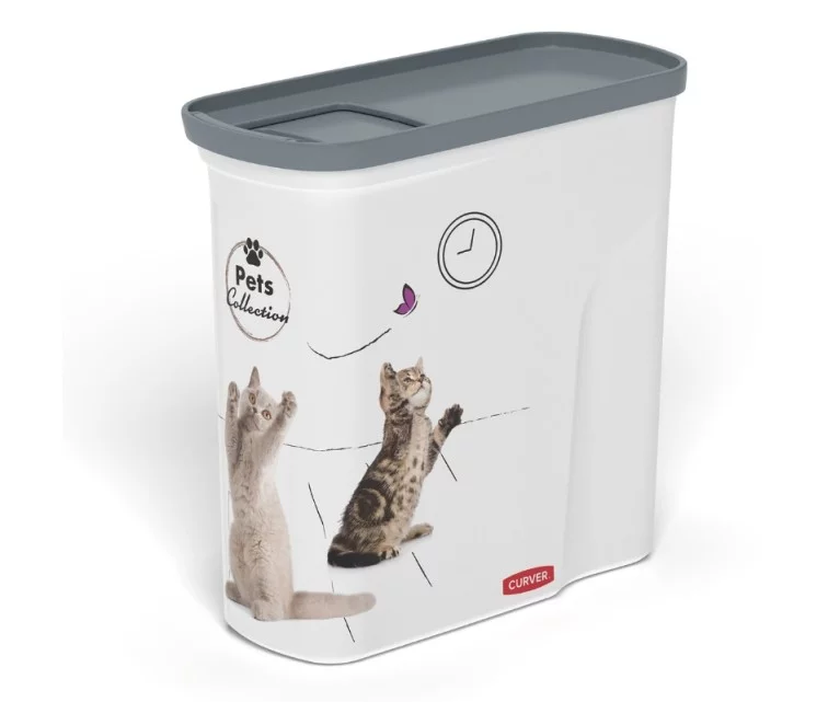 Trauks barības uzglabāšanai Pet Life Dogs 1,5kg 2L 20,5x86x19,4cm kaķis Trauks barības uzglabāšanai Pet Life Dogs 1,5kg 2L 20,5x86x19,4cm kaķis