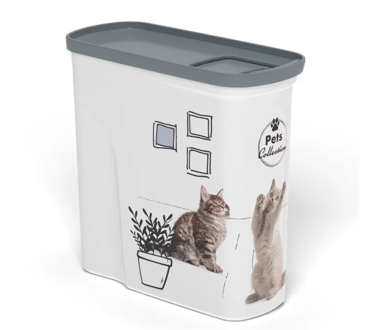 Trauks barības uzglabāšanai Pet Life Dogs 1,5kg 2L 20,5x86x19,4cm kaķis Trauks barības uzglabāšanai Pet Life Dogs 1,5kg 2L 20,5x86x19,4cm kaķis