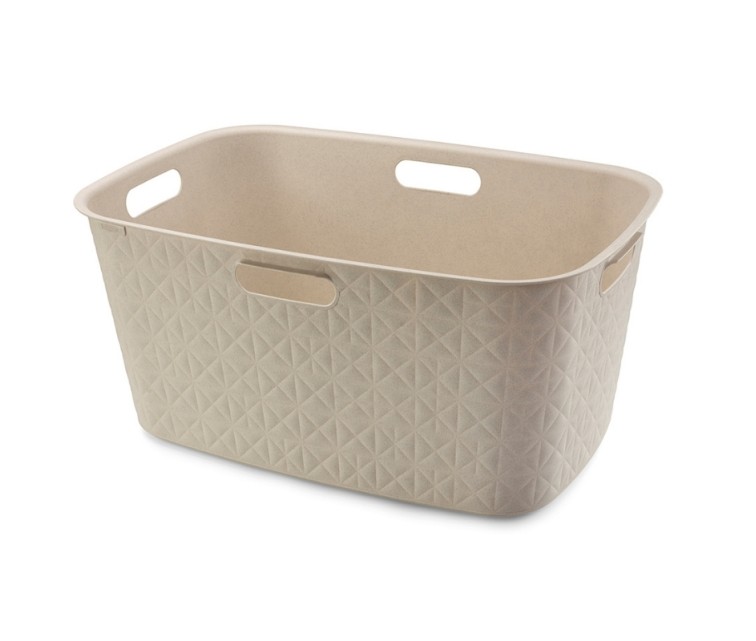 Laundry basket Softex 45L 57x37x27cm chalk white