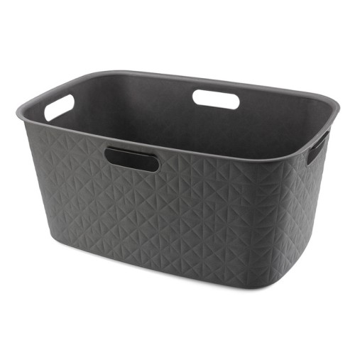 Veļas grozs Softex 45L 57x37x27cm tumši pelēks Veļas grozs Softex 45L 57x37x27cm tumši pelēks