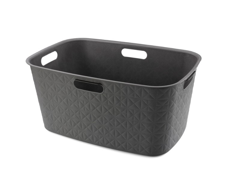 Laundry basket Softex 45L 57x37x27cm dark grey