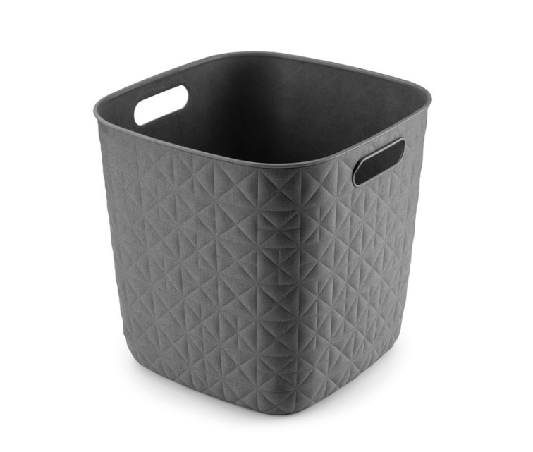 Basket Softex square 15L 27,9x27,9x26,9cm dark grey
