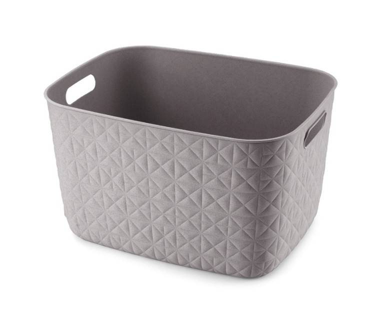 Basket Softex L 19L 37,9x29,2x22,1cm grey-brown
