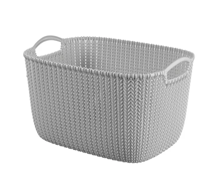 Krepšelis Knit L stačiakampis 19L 40x30x23cm šviesiai pilka Krepšelis Knit L stačiakampis 19L 40x30x23cm šviesiai pilka